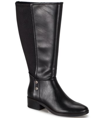 macy's black boots womens