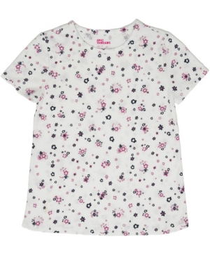image of Epic Threads Toddler Girls Short Sleeve All Over Floral Print Basic Tee