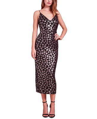SHO Sequined Animal-Print Midi Dress - Macy's