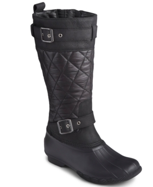 image of Sperry Women-s Saltwater Buckled Quilted Boots Women-s Shoes