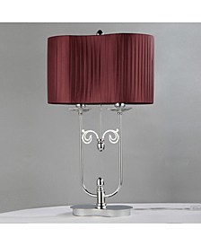 Crystal 10" 2-Light Indoor Desk Lamp with Light Kit