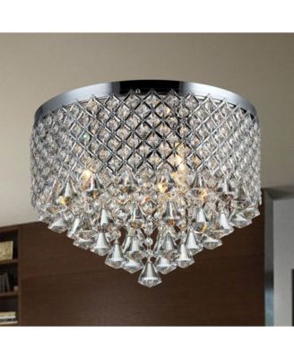 Trey 18" 3-Light Indoor Flush Mount Chandelier with Light Kit