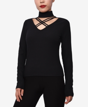 image of Derek Heart Juniors- Cutout Mock-Neck Top