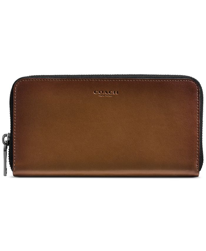 COACH Men s Leather Zip Accordion Wallet Macy s