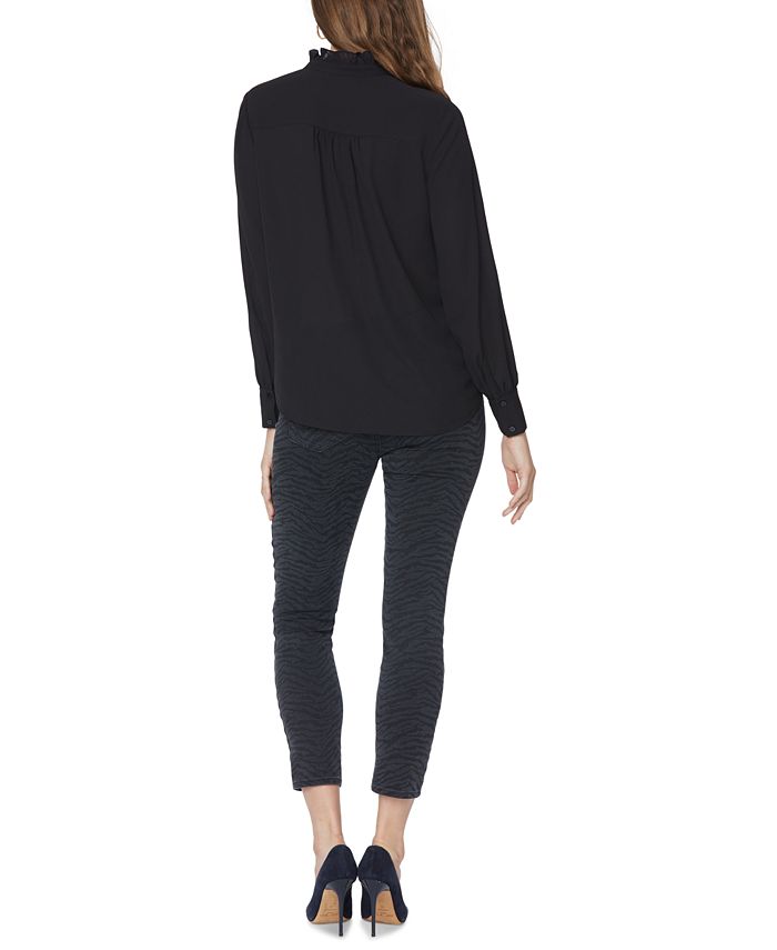 nydj ruffle neck blouse