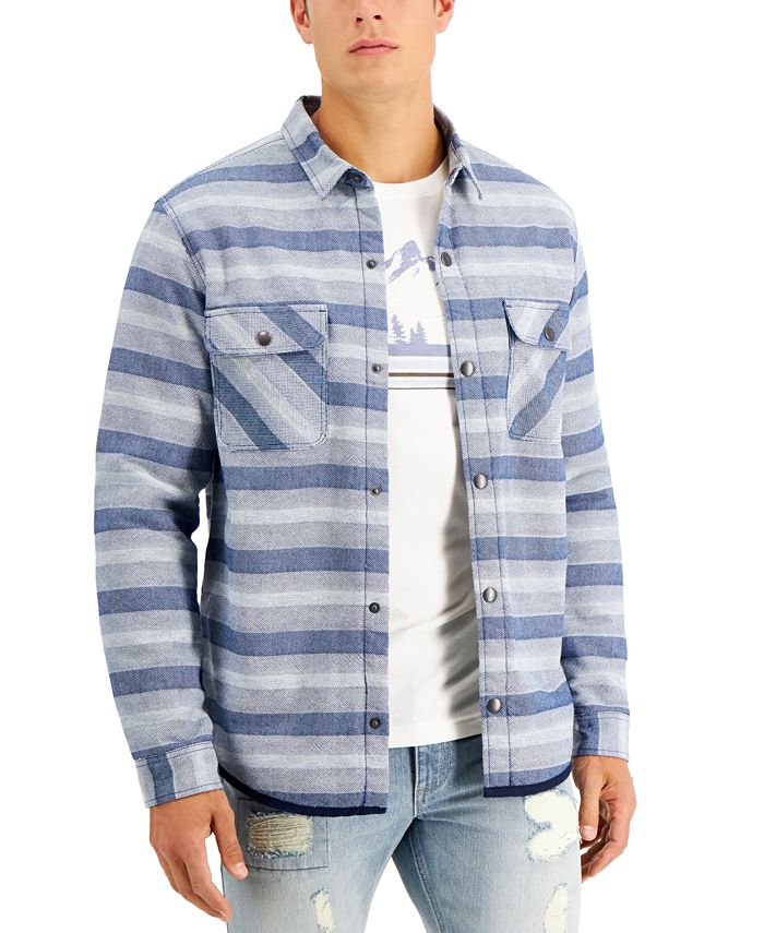 Striped sales shirt jacket