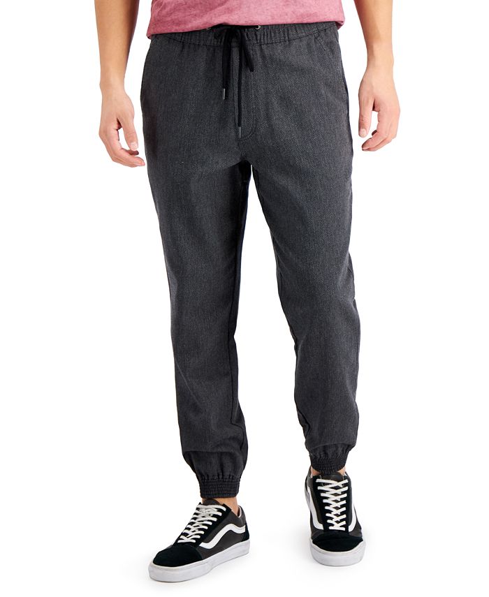 Sun + Stone Men's Boggart RelaxedFit Herringbone Jogger Pants Macy's