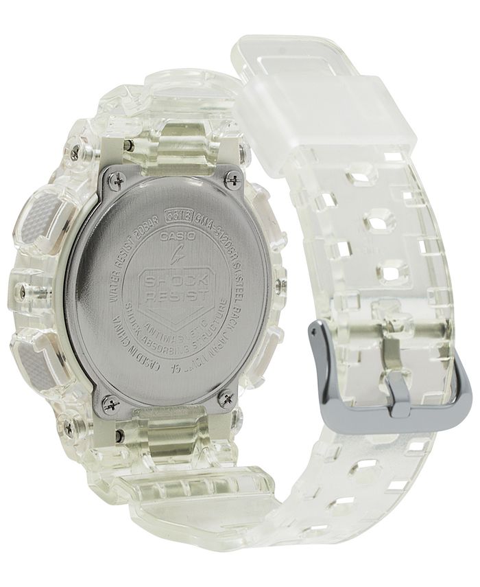 G-Shock - Women's Analog-Digital Clear Resin Strap Watch 45.9mm