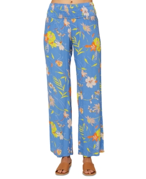 image of O-Neill Juniors- Johnny Rio Smocked Floral-Print Pants