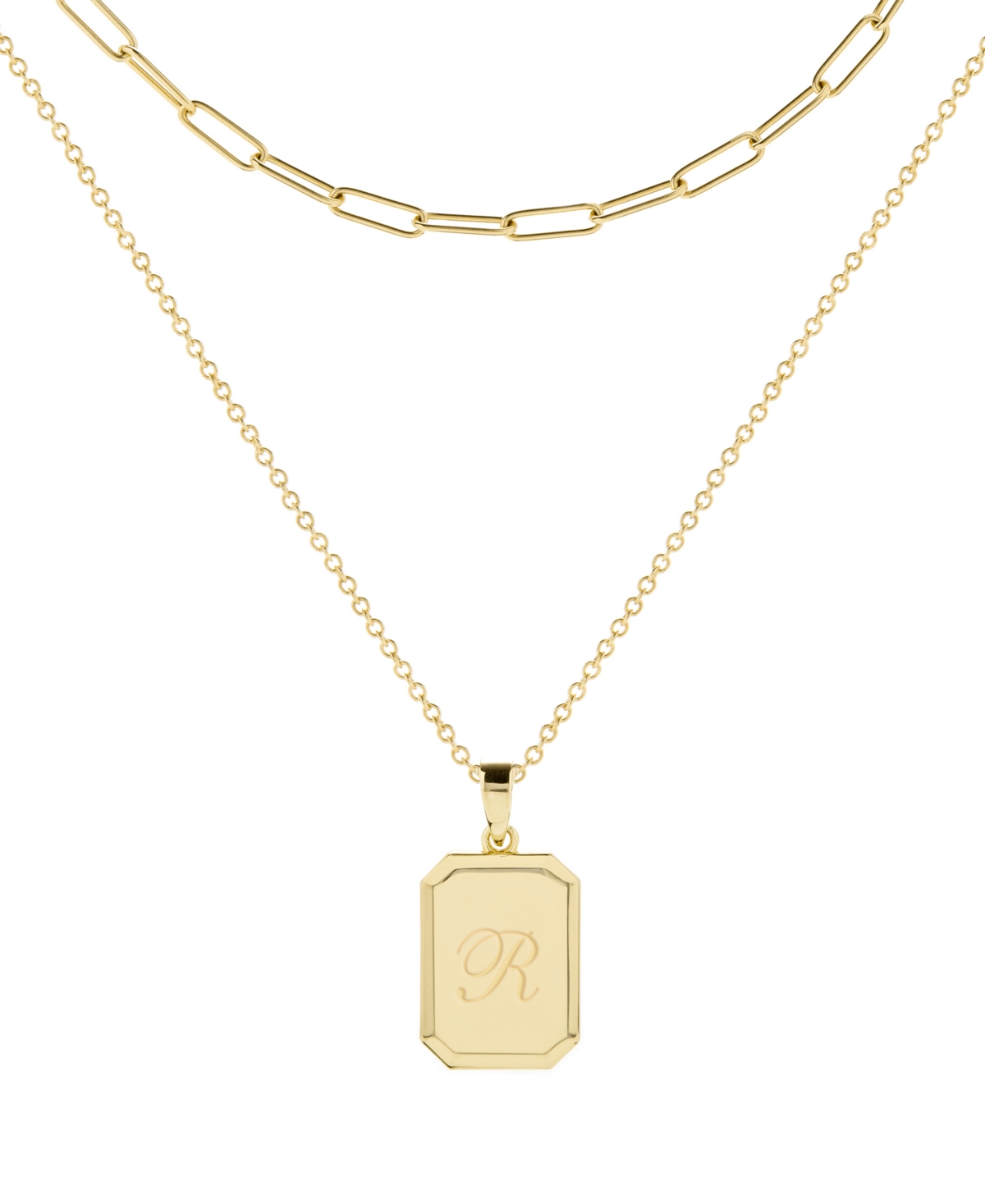brook & york 14K Gold Plated Willow Initial Layering Necklace Set - Gold - R