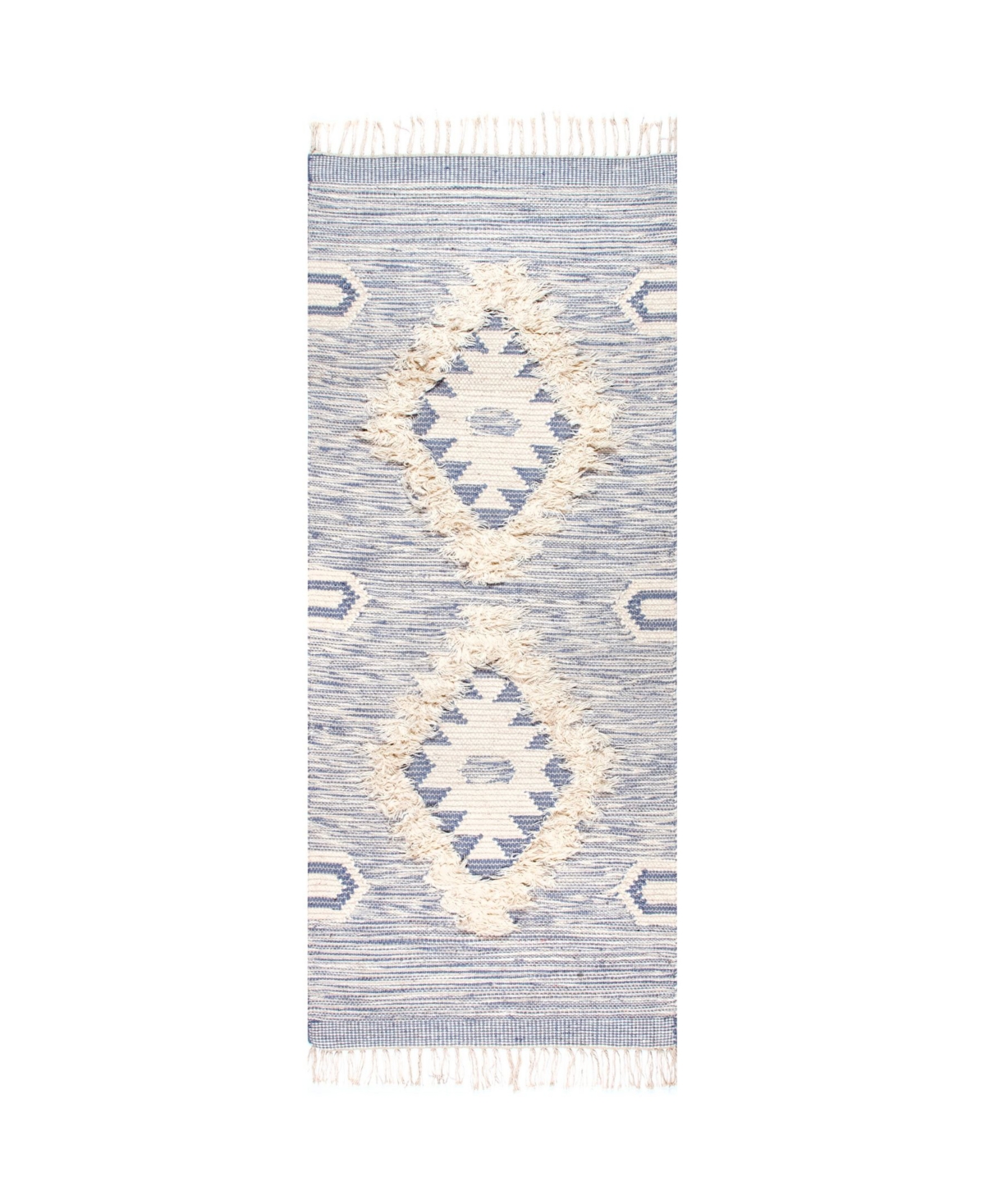 nuLoom Savannah 2'8in x 10' Runner Rug - Blue