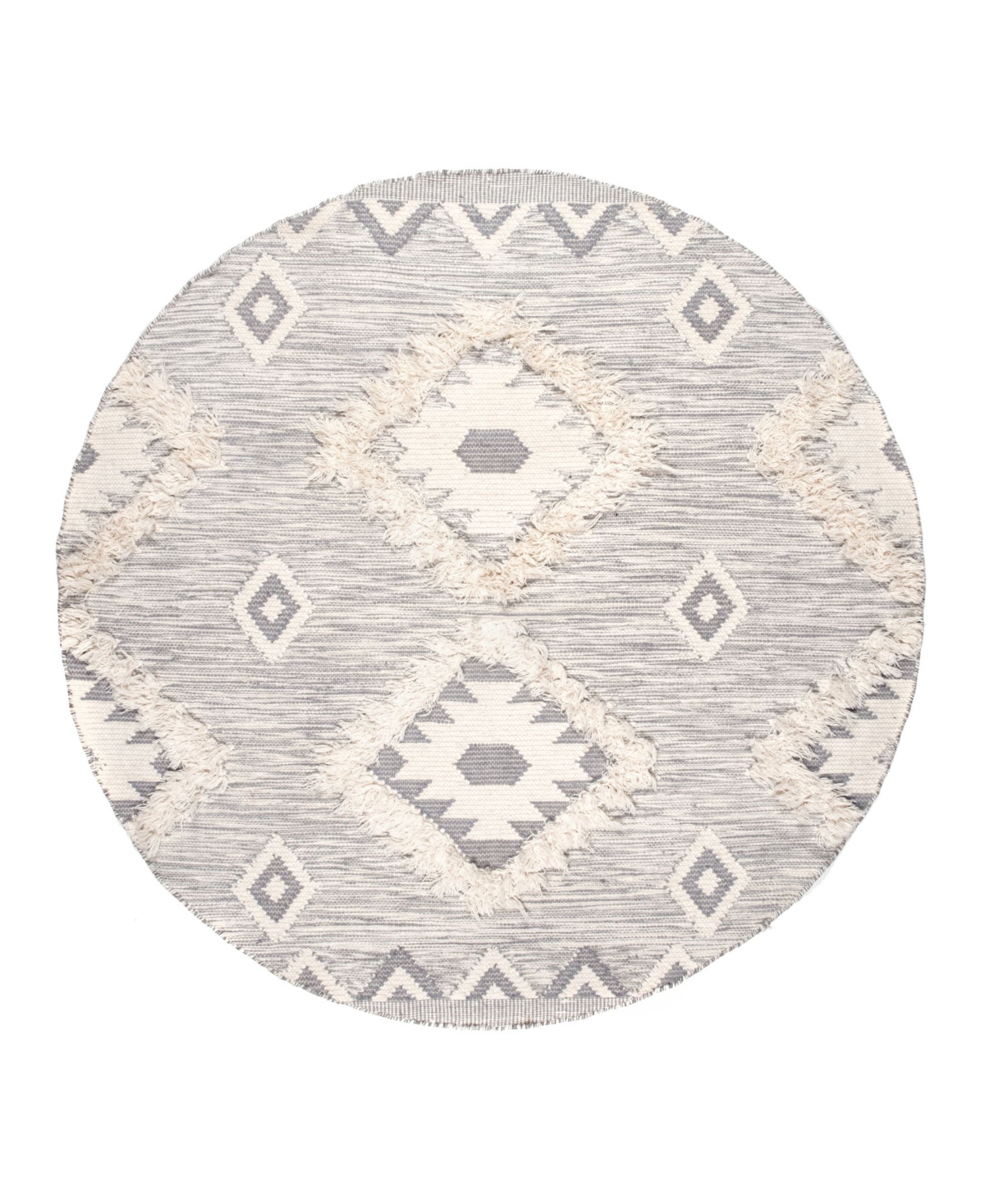 nuLoom Savannah 6' x 6' Round Area Rug - Silver