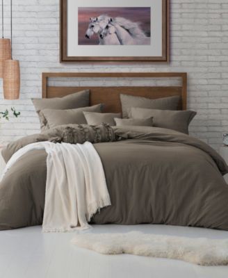 Microfiber Washed Crinkle Duvet Cover Set, Twin/Twin XL