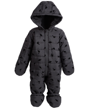 image of First Impressions Baby Boys Flocked Snowsuit, Created for Macy-s