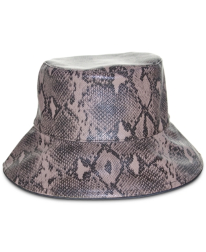 Nine West Snake-Embossed Reversible Rain Bucket Hat