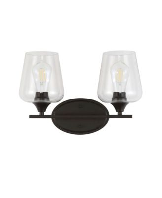 Jayne Iron/Glass Cottage Rustic LED Vanity Light