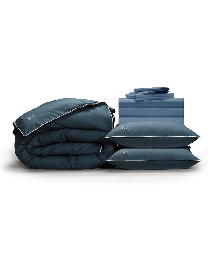 Pillow Guy Classic Cool Crisp Perfect 10Piece Bedding Bundle with Down