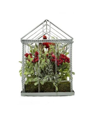 Cardinal Boxwood Artificial Christmas house Arrangement