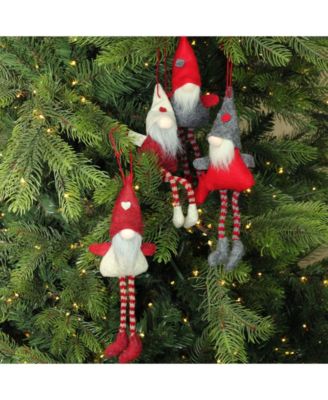 Plush Gnome Christmas Ornaments