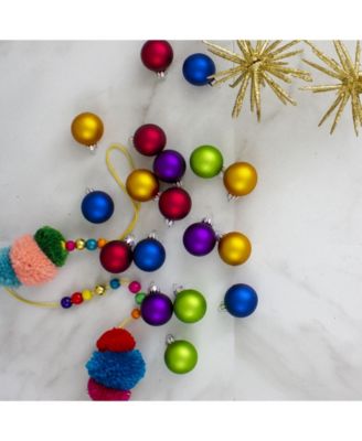 Northlight 18 Count Matte Glass Ball Christmas Ornament Set