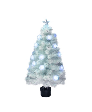 Northlight Pre-lit Medium Iridescent Fibre Optic Artificial Christmas Tree-led Lights In White