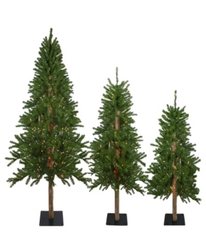 Northlight Pre-Lit Slim Alpine Artificial Christmas Trees