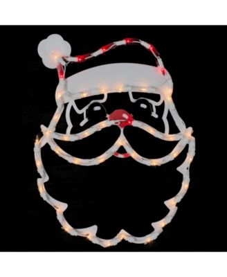 Lighted Santa Claus Christmas Window Silhouette