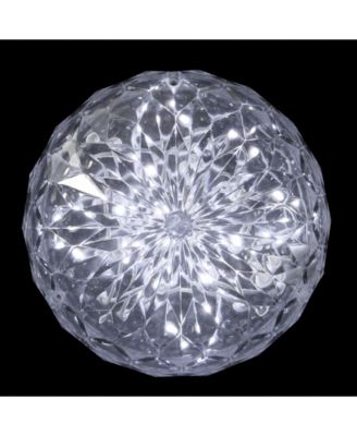 Clear LED Hanging Christmas Crystal Sphere Decor