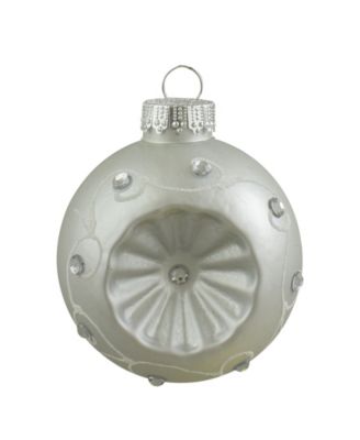 Count Retro Reflector Matte Glass Christmas Ball Ornament Set