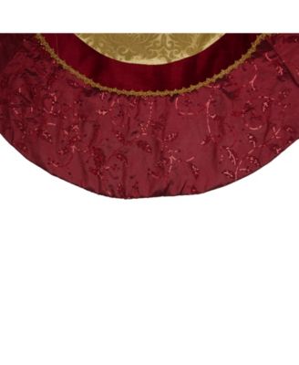 Scalloped Sequined Christmas Tree Skirt