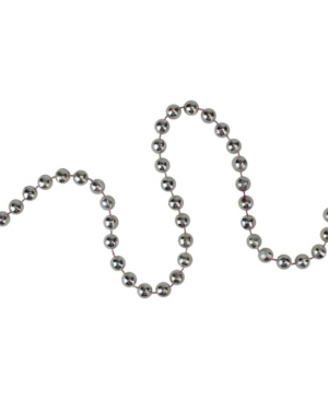 Shop Northlight Shiny Metallic Faceted Beaded Christmas Garland In Silver