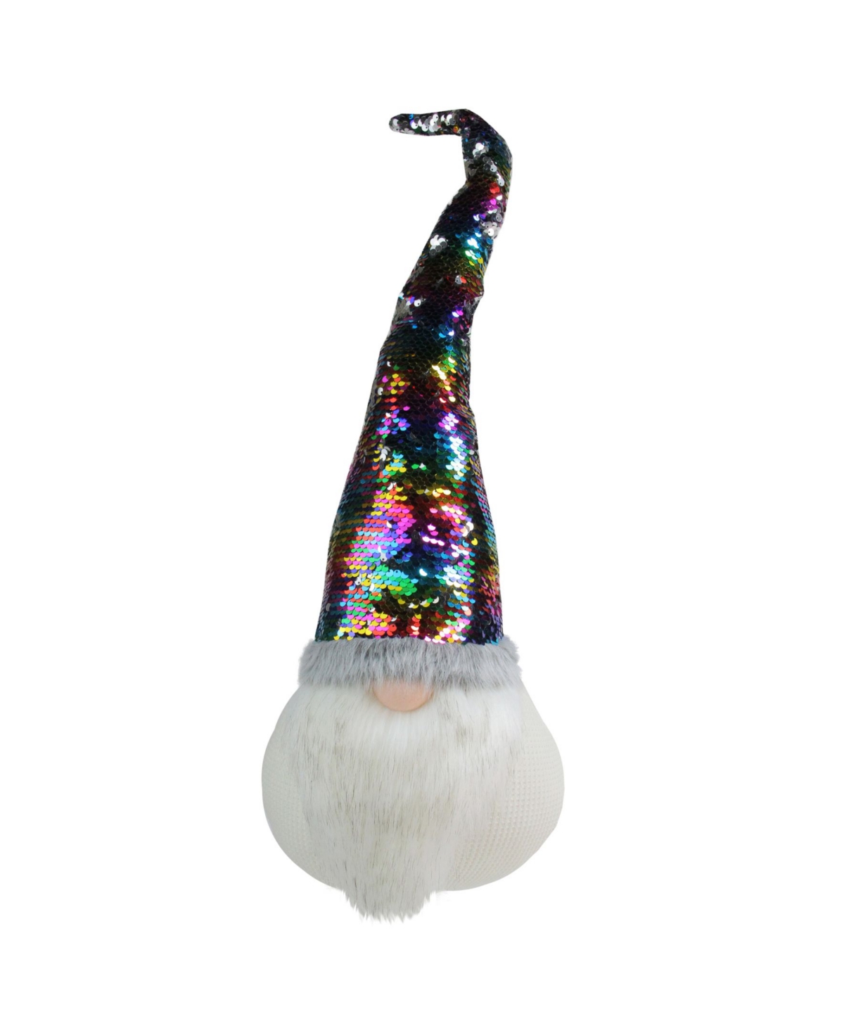 Gnome with Rainbow and Flip Sequin Hat Christmas Decoration - Multi