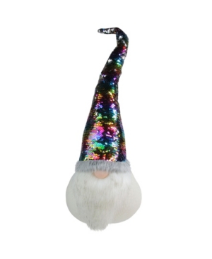 Northlight Gnome With Rainbow And Flip Sequin Hat Christmas Decoration In Multi