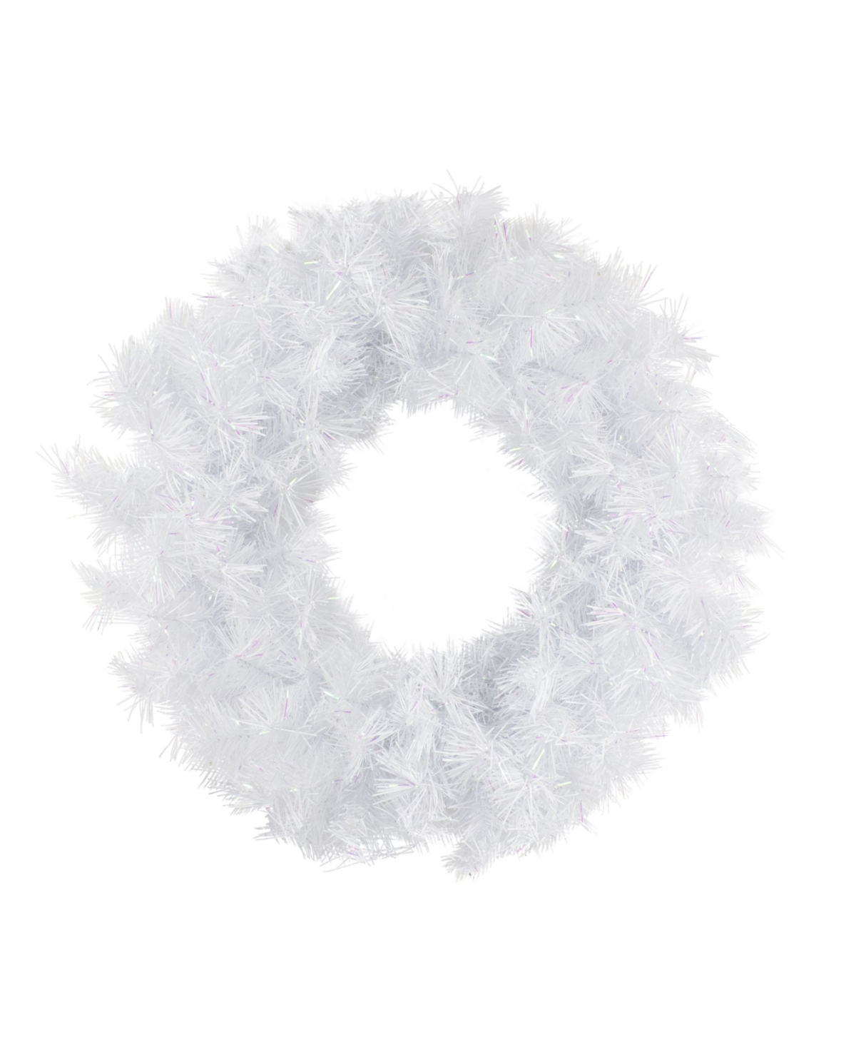 Icy Spruce Artificial Christmas Wreath Unlit - White