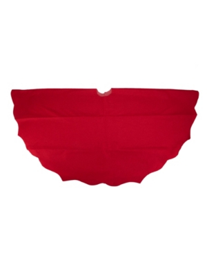 Shop Northlight Cardinal Scalloped Edge Christmas Tree Skirt In Red