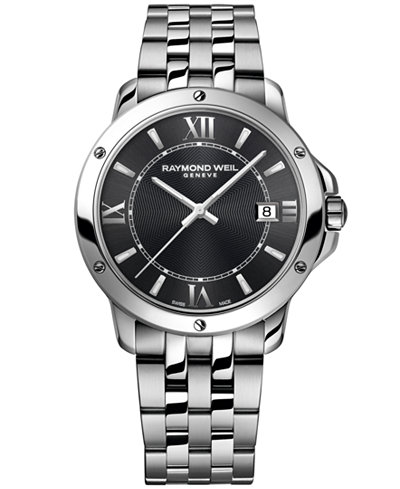 RAYMOND WEIL Watch, Men's Swiss Tango Stainless Steel Bracelet 39mm 5591-ST-00607