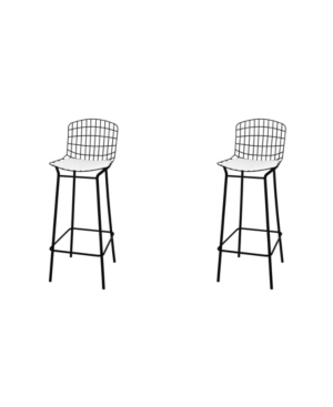 Manhattan Comfort Madeline Barstool Set of 2