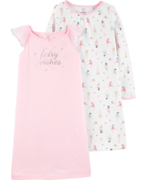 image of Carter-s Big Girl 2-Pack Fairy Nightgowns