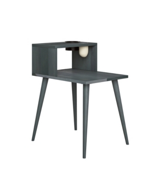 Handy Living Rhodes Mid Century Modern Wood End Table with Shelf