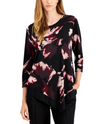 macy's petite tunic tops