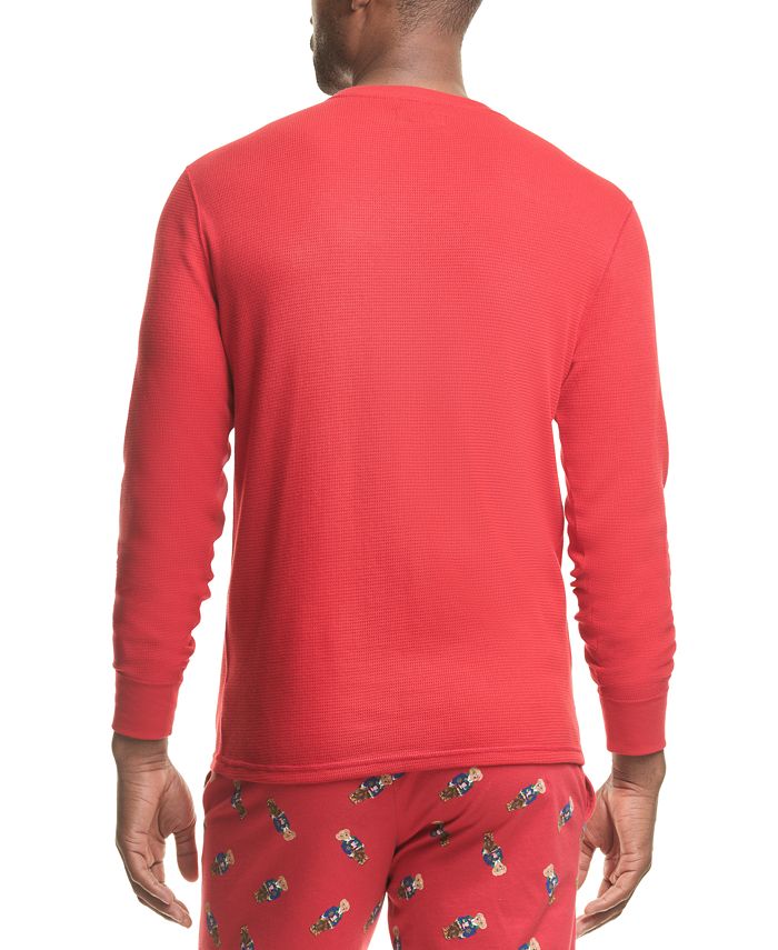 Polo Ralph Lauren Men's Varsity Bear WaffleKnit Sleep Shirt Macy's