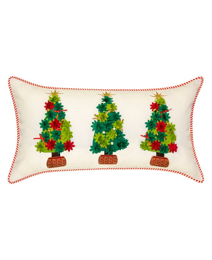 EdieHome Indoor Outdoor Holiday Potted Christmas Trees Decorative