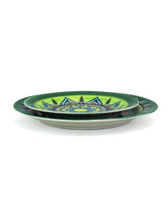 Zen Mozaik Green 16 Pc. Dinnerware Set, Service for 4