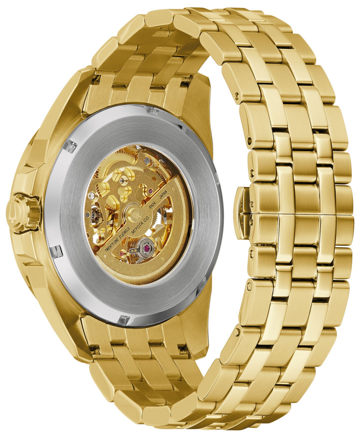 Мужские часы Bulova Automatic Classic Sutton Gold-Tone Stainless Steel Bracelet Watch 46mm — фото 3