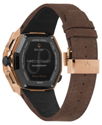 Men's Precisionist Brown Leather Strap Watch 44.7x46.8mm - A Special Edition