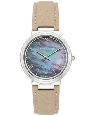 Anne Klein - Women's Solar Tan Apple Peel Vegan Leather Strap Watch 34mm