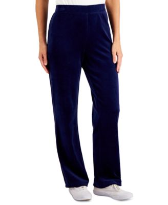 Karen Scott Petite Velour Pants, Created for Macy's & Reviews - Pants ...