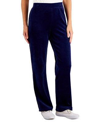 Karen Scott Petite Velour Pants, Created for Macy's - Macy's