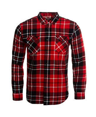 Levi's Men's Modern Western Plaid Flannel Shirt - Macy's