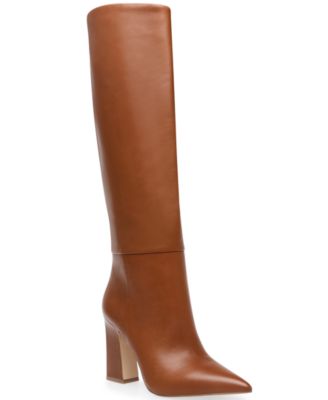 cognac leather boots